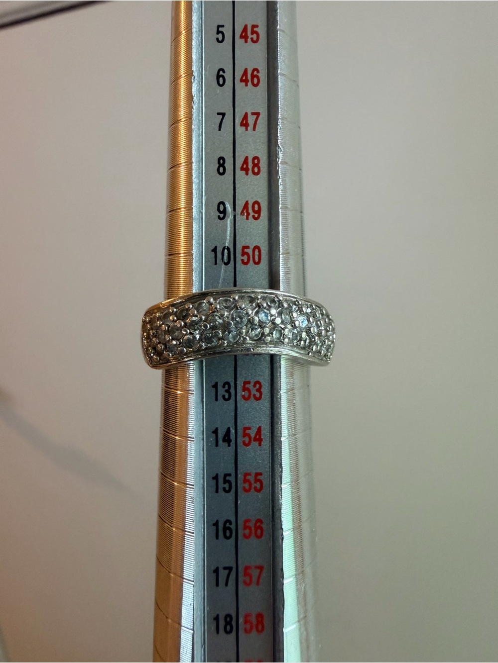 925 Sterling Silver Aquamarine Pavé Style Dome Ring - Size 6